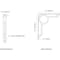 Ekena Millwork Maria Wrought Iron Bracket, (Single center brace), Antiqued Silver 1 1/2"W x 10"D x 12"H BKTM01X10X12SMAASV - alternate 8
